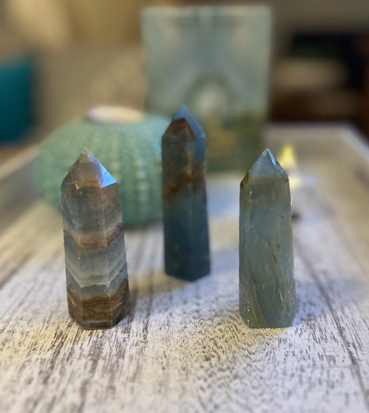 Blue Lemurian Crystal Points