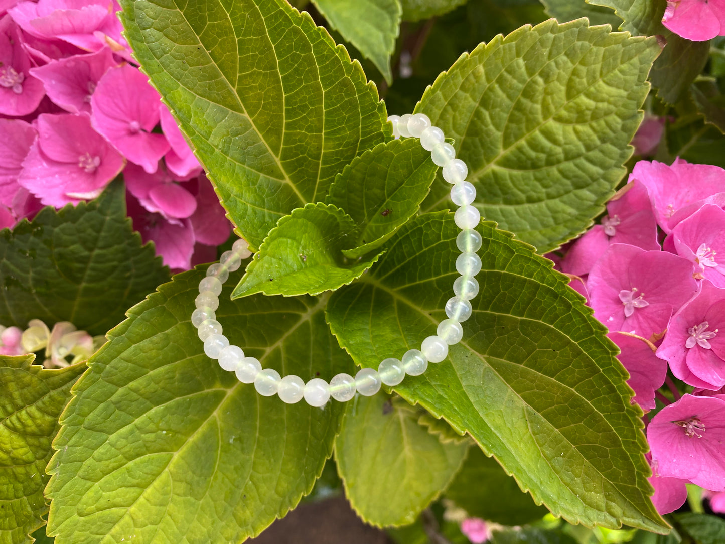 4mm Lime Jade Beaded Bracelet