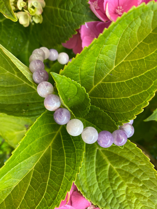 Lavender Jade 8mm Bead Bracelet