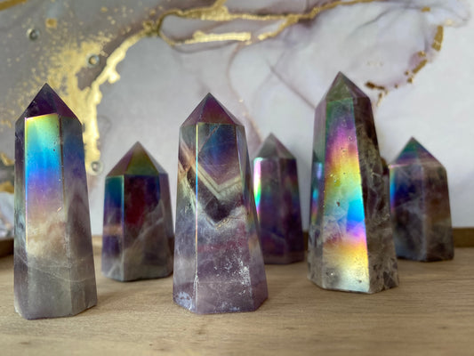 Chevron Amethyst Aura Points