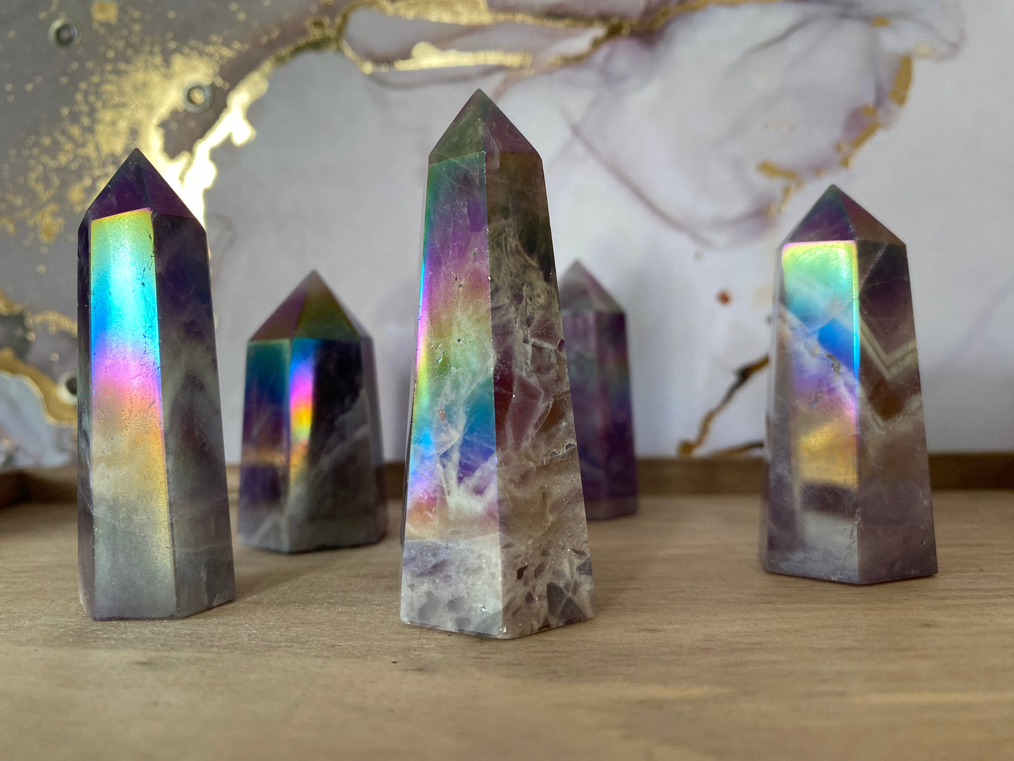 Chevron Amethyst Aura Points