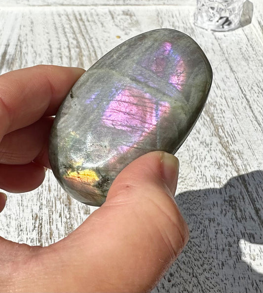 Purple Labradorite Palm Stone