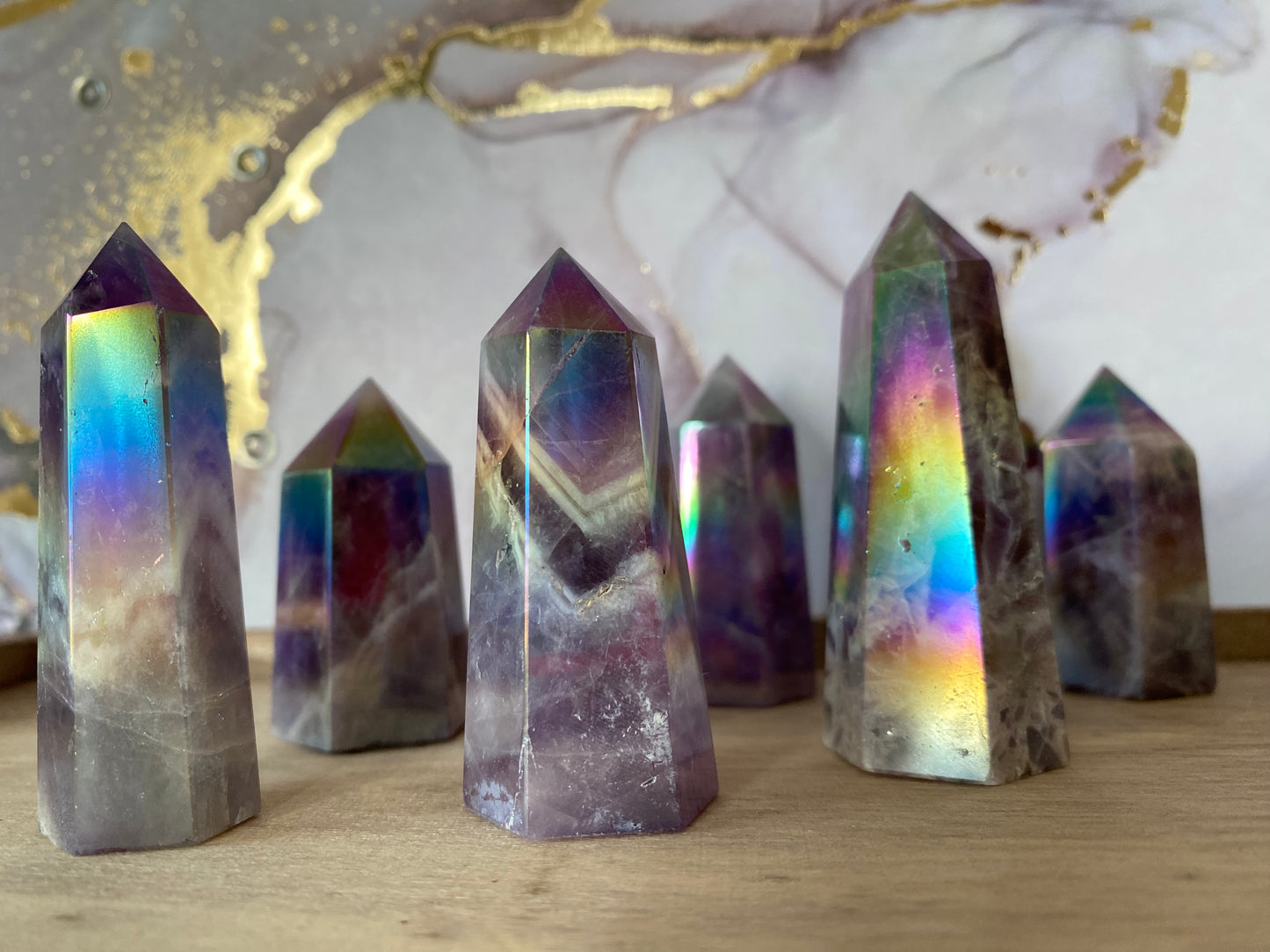 Chevron Amethyst Aura Points
